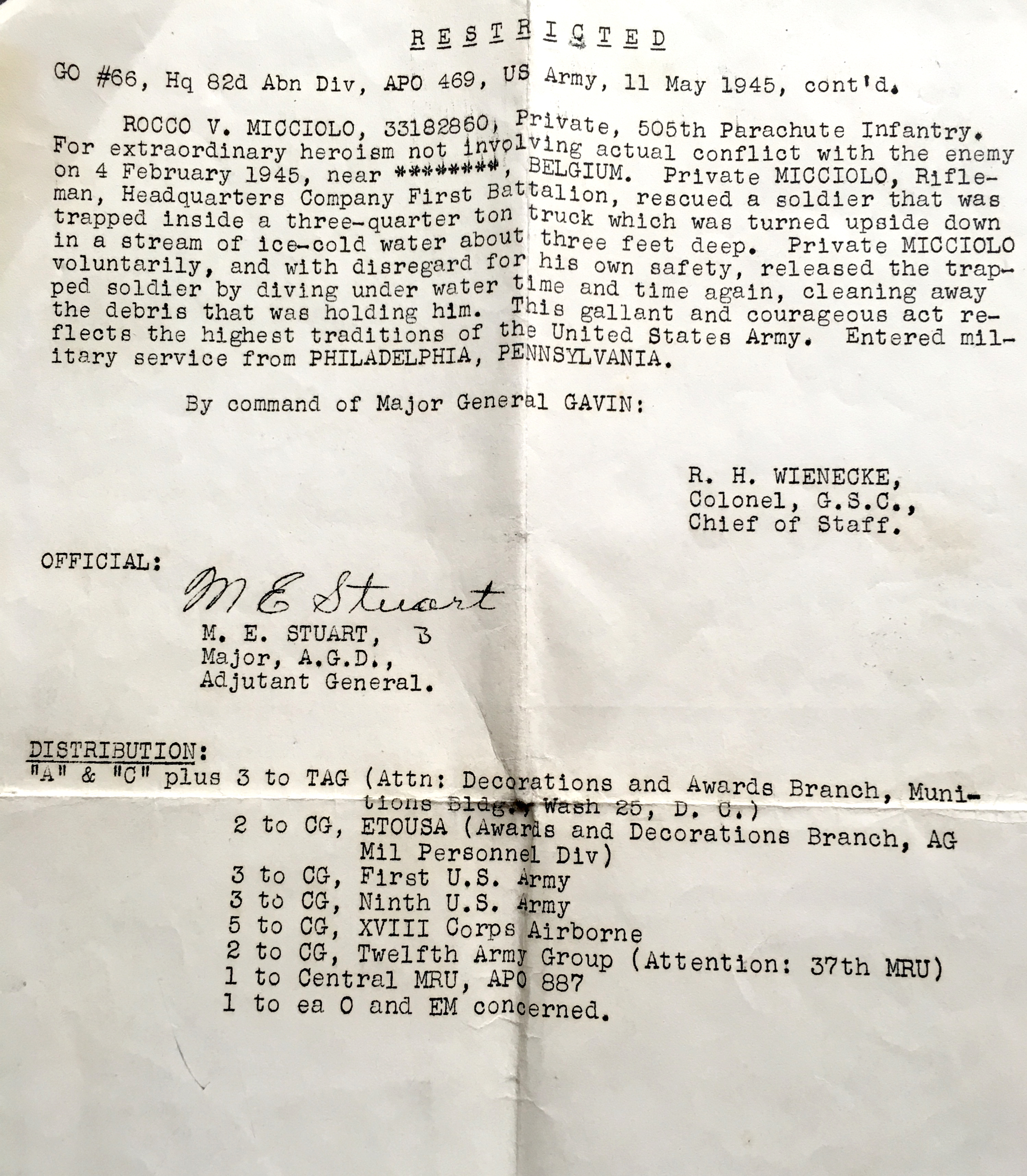 General Orders #66 May 1945 page 3